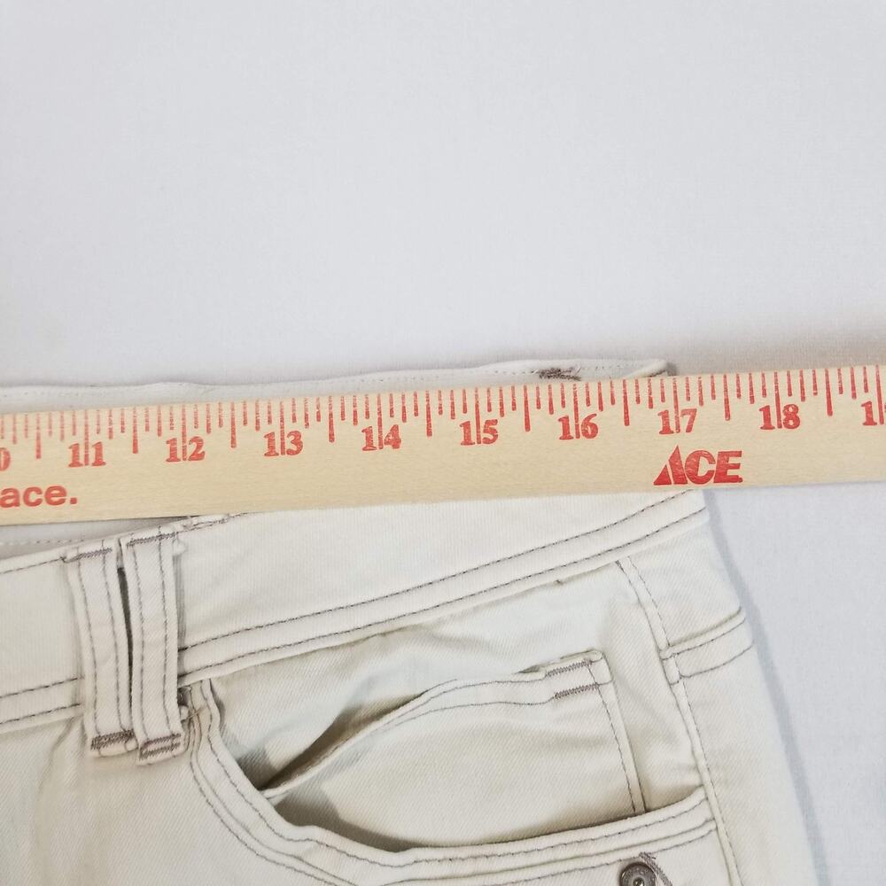 Democracy Jeans Womens 14 White Ab Technology Mid Rise Ankle Raw Hem Stretch - Picture 8 of 11
